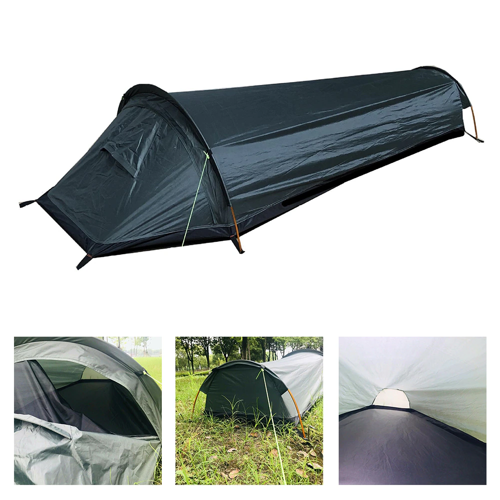 Cheap Goat Tents Portable Adults Fishing Bivvy Sack Sleeping Bag Waterproof Camping Tent Travel Backpacking Ultralight Thermal Single Person   